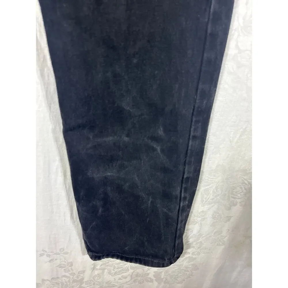 Levis Jeans 505 38x34 Black Denim Straight Leg Grunge Americana Charcoal Wash